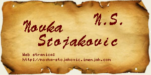 Novka Stojaković vizit kartica